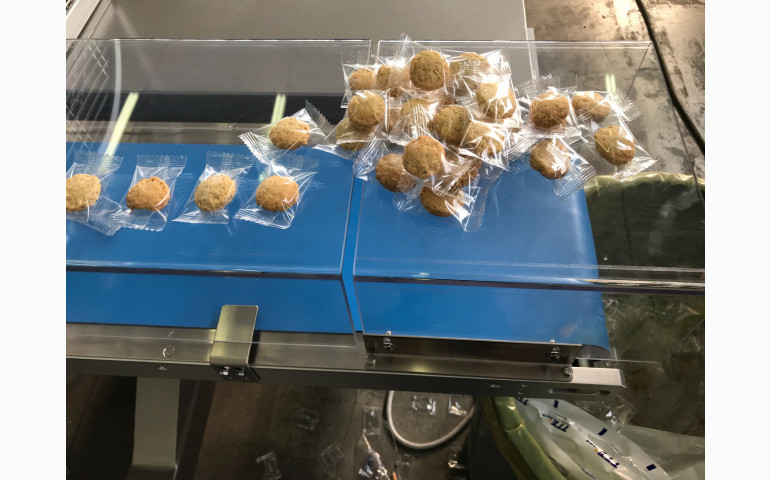 INSTALLATION D'UNE ENSACHEUSE HORIZONTALE DANS LES ARDENNES (08). EMBALLAGE DE BISCUITS.