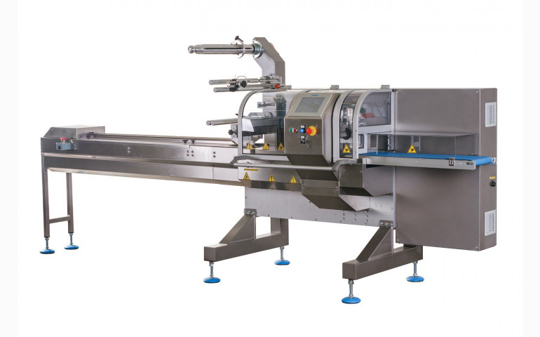 Installation d'une ensacheuse horizontale dans la Loire (42). Emballage de viande en barquette.